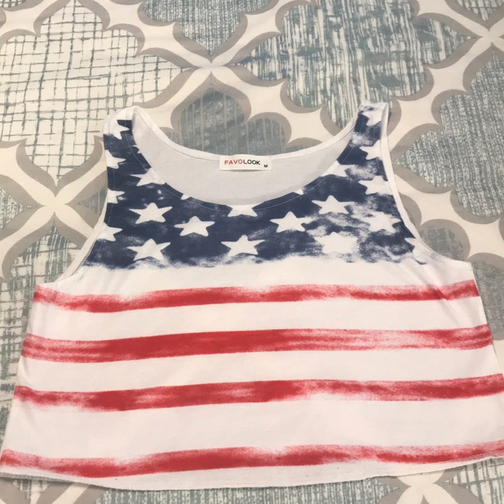 American flag crop top